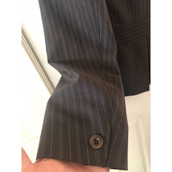 Ted Baker London Wool Brown Stylish Tailored Crop Jacket Size 3 - Picture 5 of 9